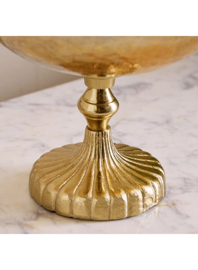 Home Box Decorative Footed Bowl in Gold - Image 3
